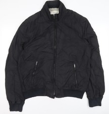 Giacca Bomber Pringle of Scotland Uomo Nero 2XL Full Zip Leggera