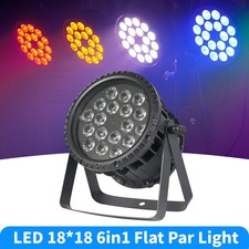 6 in 1 LED Waterproof Par Lights 18x18W Outdoor Stage Light IP65 RGBWAUV DMX512