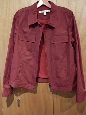 Nordstrom Collection Rust Medium Casual Jacket Slash & Breast Pockets