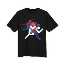 PUMA Village Wear Graphic Crew Neck Short Sleeve T-Shirt Mens Black Casual Tops