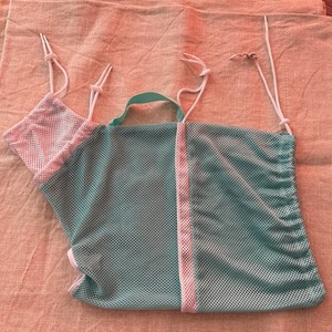 Adjustable Mesh Bath Bag For Cats and Small Dogs - Mint Green