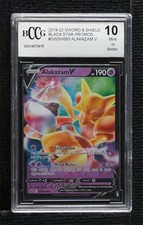 Alakazam V Pokémon Sword & Shield Black Star BCCG 10 Mint or Better