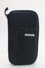 Samsonite Black Zip Travel Wallet Organizer Card Holder Netted Compartment