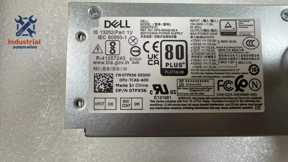 Neu für Dell Precision T3660 8950 500W Netzteil D500EPS-01 TPX56 RJVH9 0TPX56 - Bild 2 von 4