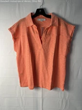 NWT Loft Light Orange Women's Short Sleeve Top, Sz. L