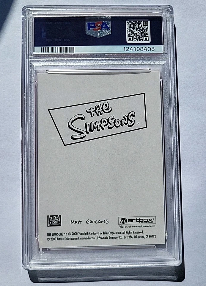 THE SIMPSONS PSA 10 COLLECTIBLE STICKERS 27 CARPE DIEM-SEIZE THE DONUT 2000 - Image 2 of 2