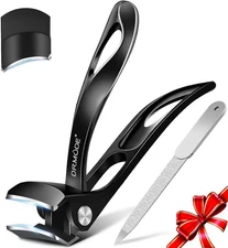 Mens Stocking Stuffers 2025 Toe Nail Clippers for Thick Nails Black 