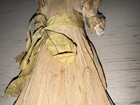 Antique Early Papier Mache Doll w/ Crepe Paper Clothes — photo 4