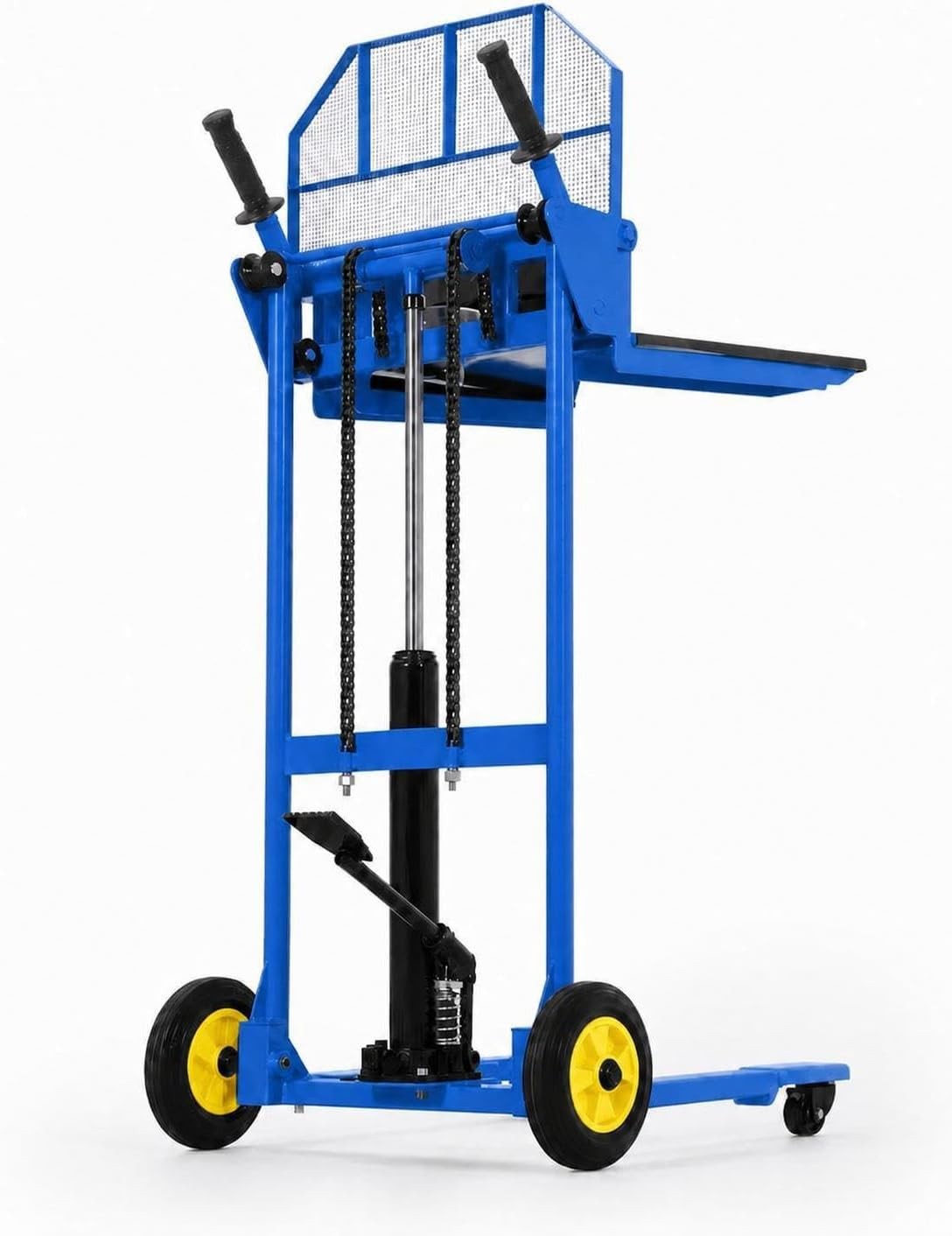 Hydraulic Material Lift 450lbs Winch Stacker Pallet Dolly 36" Removable Platform