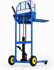 Hydraulic Material Lift 450lbs Winch Stacker Pallet Dolly 36" Removable Platform