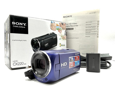 Sony CX220 Handycam Video Camcorder Full HD 32x Zoom BLUE 8.9MP MINT