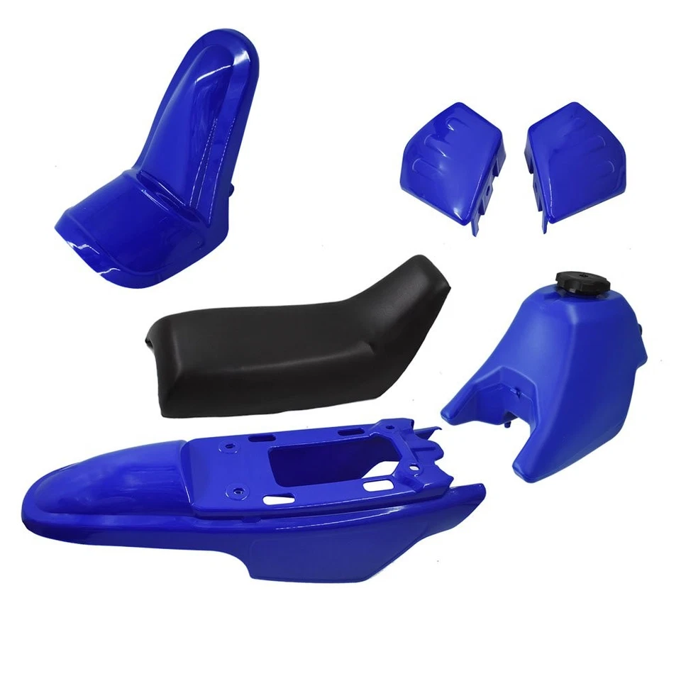 Para Yamaha PW50 PY50 PW 50 Plástico Guardabarros Asiento Tanque Gas Kit Azul Nuevo Foto 2 de 4