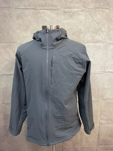 Kirkland Signature Men's Gray Hooded Jacket Full Zip Size L - product listing photo