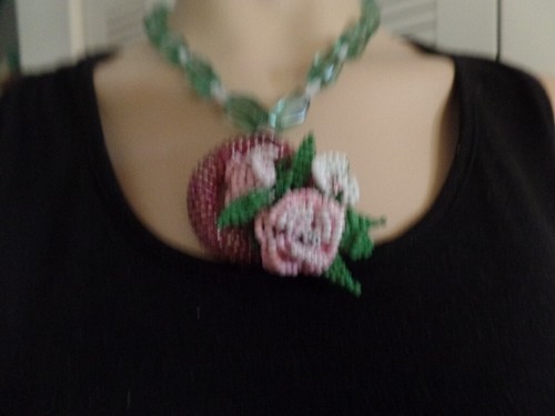 Nilgun Aslan JOUR DU NIL Halskette Calcedon mit handgefertigter rosa hellrosa - Bild 3 von 6