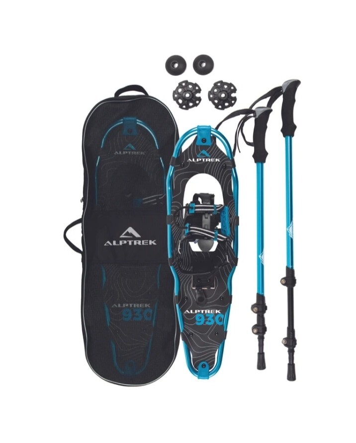 Cascade Mountain Tech Alptrek 825 Snowshoes W/ Poles Size Large For Up