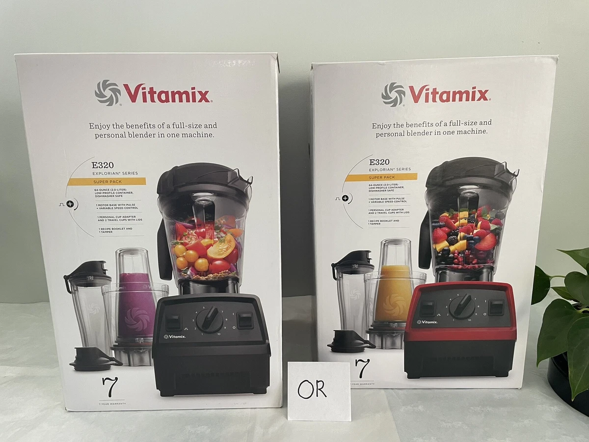 NIB Vitamix E320 Explorian Series Super Pack 2 Cups, 7yr Warranty