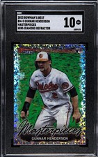 2023 Bowman Best Gunnar Henderson Masterpieces Mini Diamonds SGC 10 Rookie