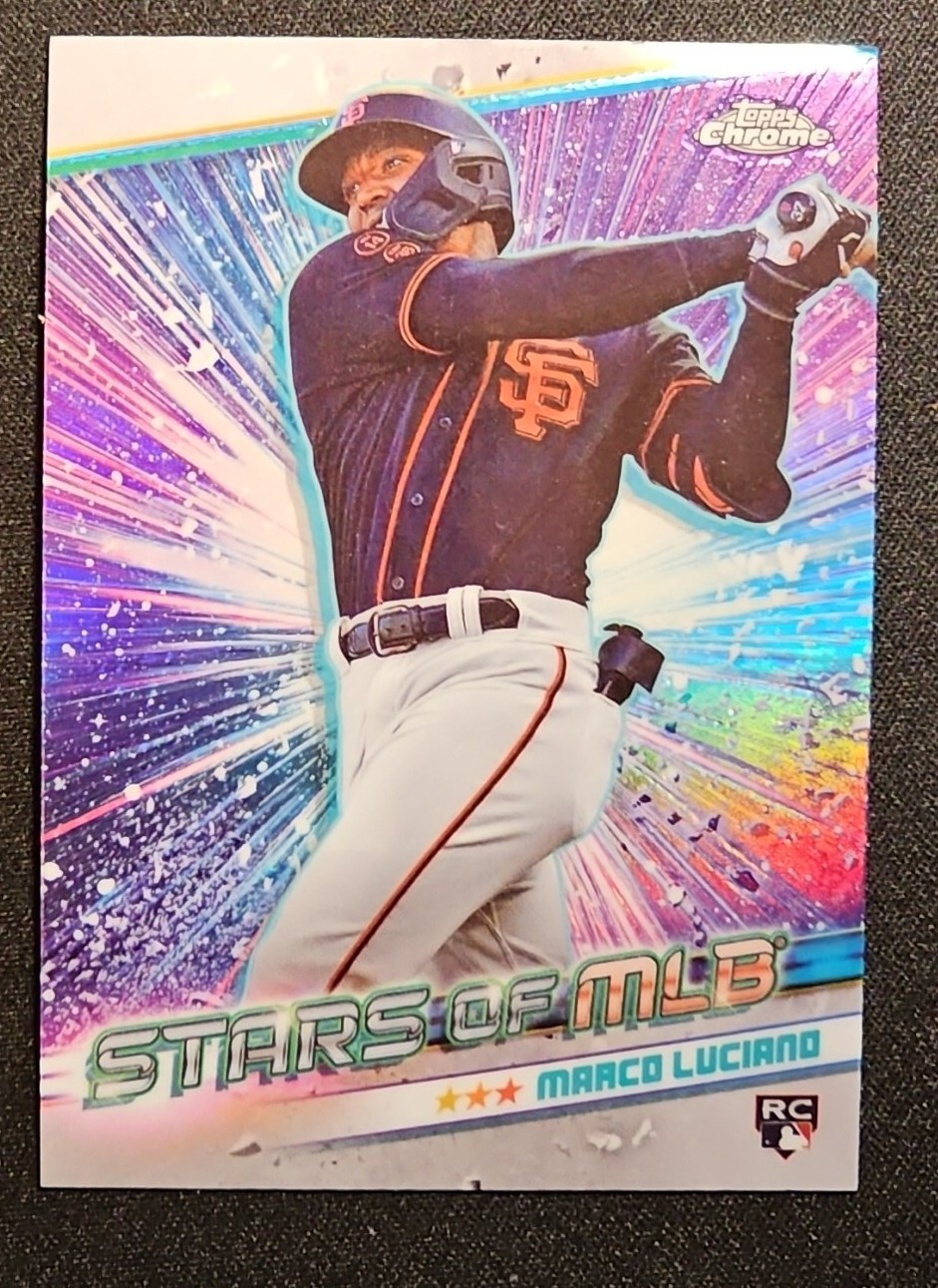 Marco Luciano CHROME Stars of the MLB ROOKIE RC 2024 Topps Series 1 CSMLB-30