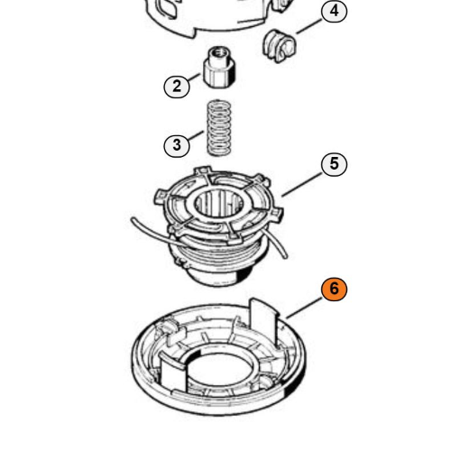 STIHL COPERCHIO INFERIORE PER TESTINA DECESPUGLIATORE AUTOCUT 25-2 ORIGINALE