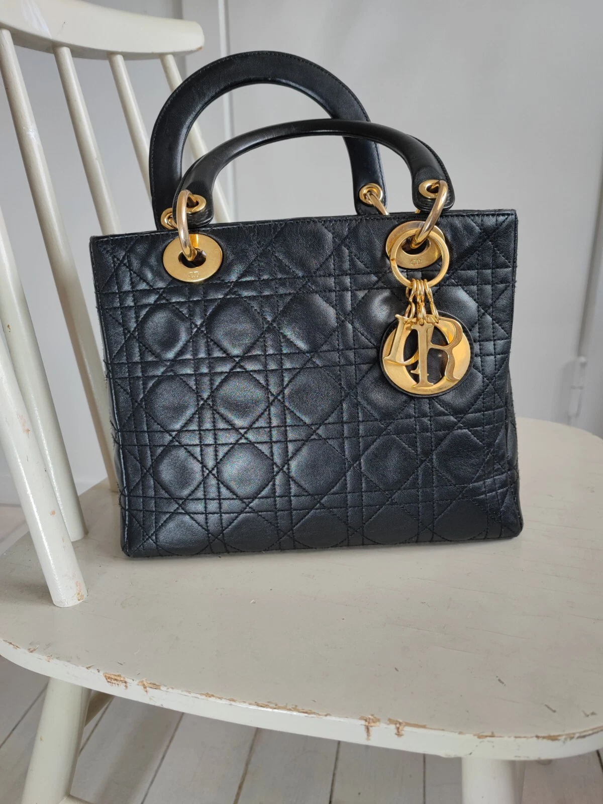 sac femme dior moyen cuir noir