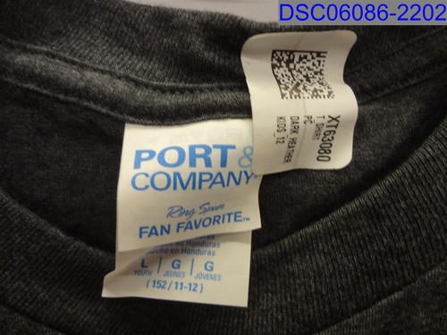 Port & Company Kinder T-Shirt Large grau Kurzarm mit Baseball bedruckt 44 - Bild 3 von 4