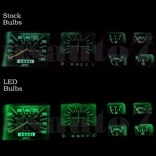 Dash Cluster Gauge Green LED LIGHT BULB KIT Fit 8086 Ford F100 F150