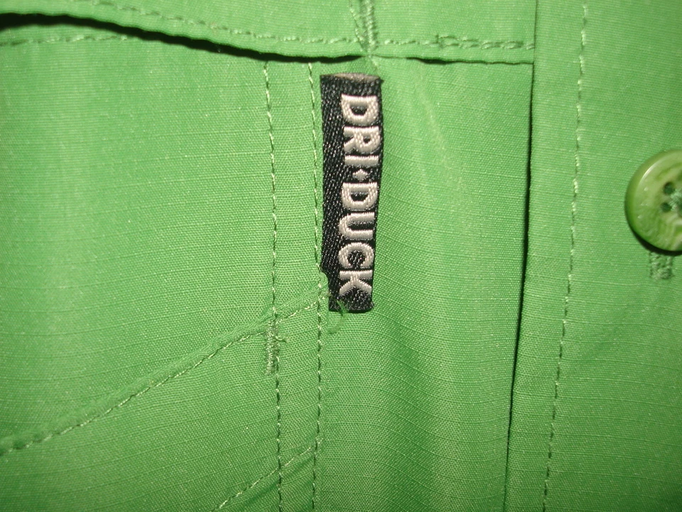 Dri-Duck Men's Dri Duck Catch Vented Green S/S Button Ft. Shirt Sz. M - Image 2 of 4