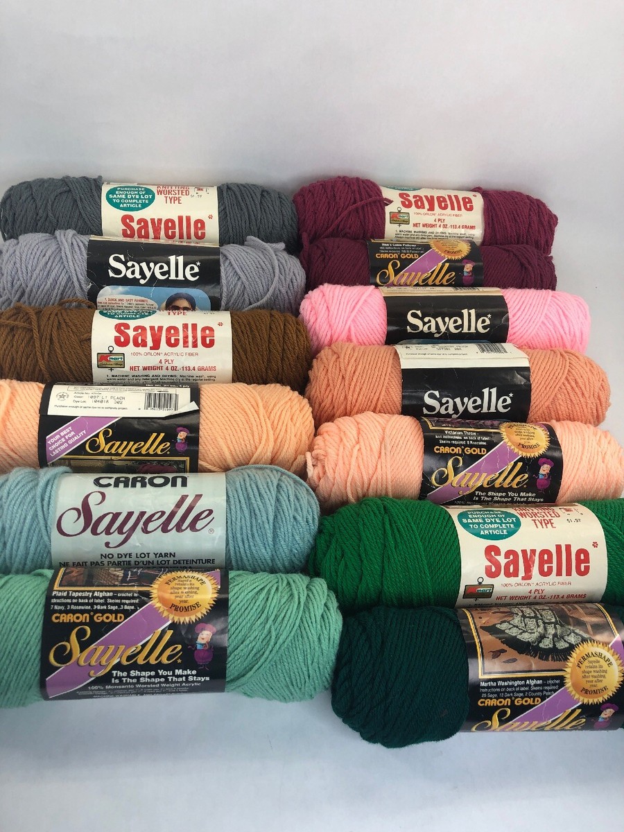 Vintage Sayelle Yarn Skein Your Choice Acrylic Ply New Old Stock