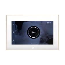 Mr Steam iSteam X Steam Generator Control Brushed Bronze Bezel in Glass White