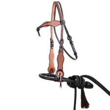 Schneiders Double S Tooled Browband Bosal Set | Complete Equestrian Set