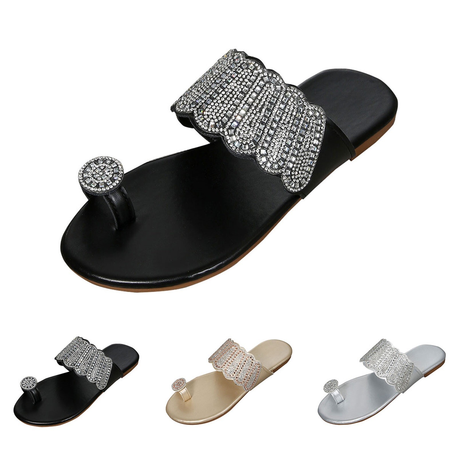 PANTOFOLA D’ORO Ciabatte donna estive nuove misura grande pollice sandali bassi donna ciabatte semplici