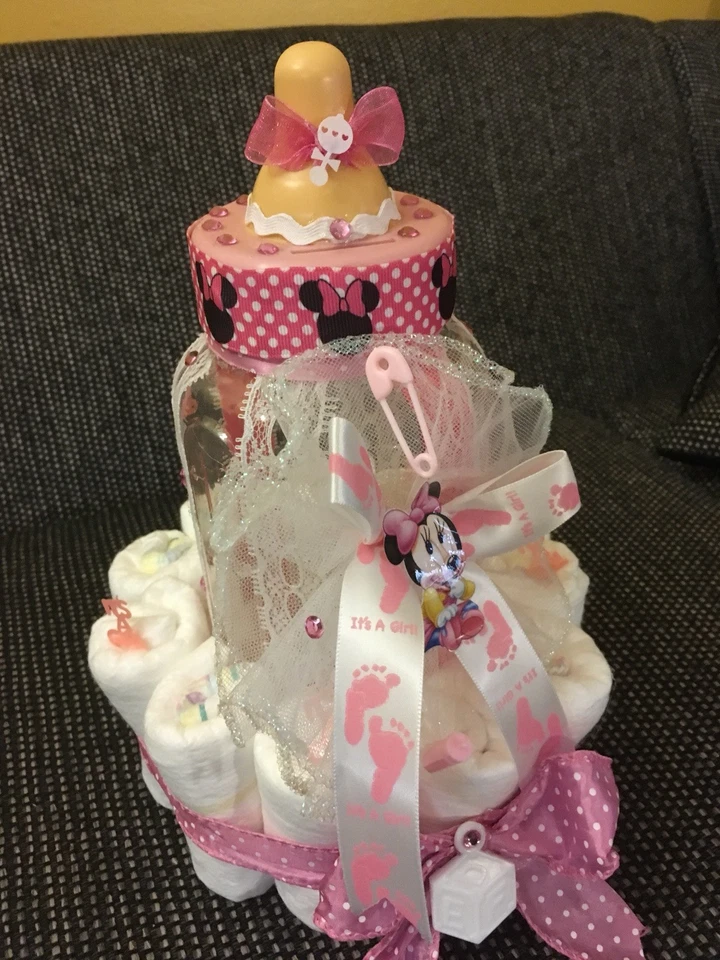 Centro de mesa gigante It’s A Girl Minnie Mouse Baby Shower Deco🍼🎀 Foto 4 de 4