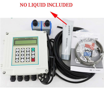Ultrasonic Wall-mounted Clamp-on Flow Meter Digital Flowmeter with Transducer
