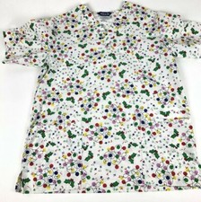 Uniform City Scrubs Christmas Light Patterns size M Pockets