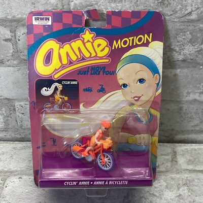 VINTAGE 1996 IRWIN CYCLIN ANNIE MOTION TOY NEW IN PACKAGE