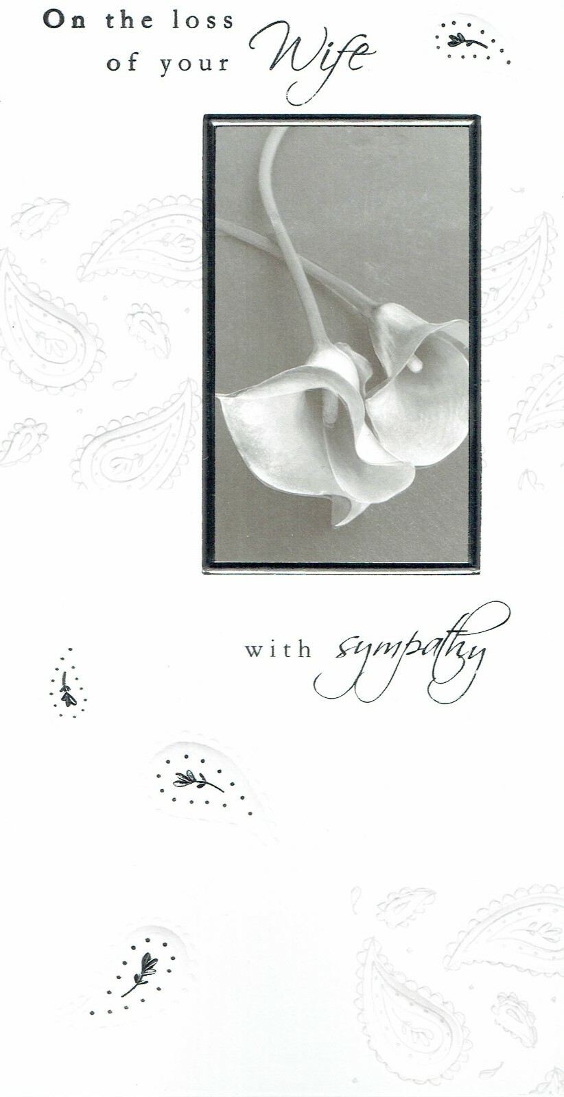 SYMPATHY CARD - On The Loss of Your Wife - Quality Condolence with Lovely Words