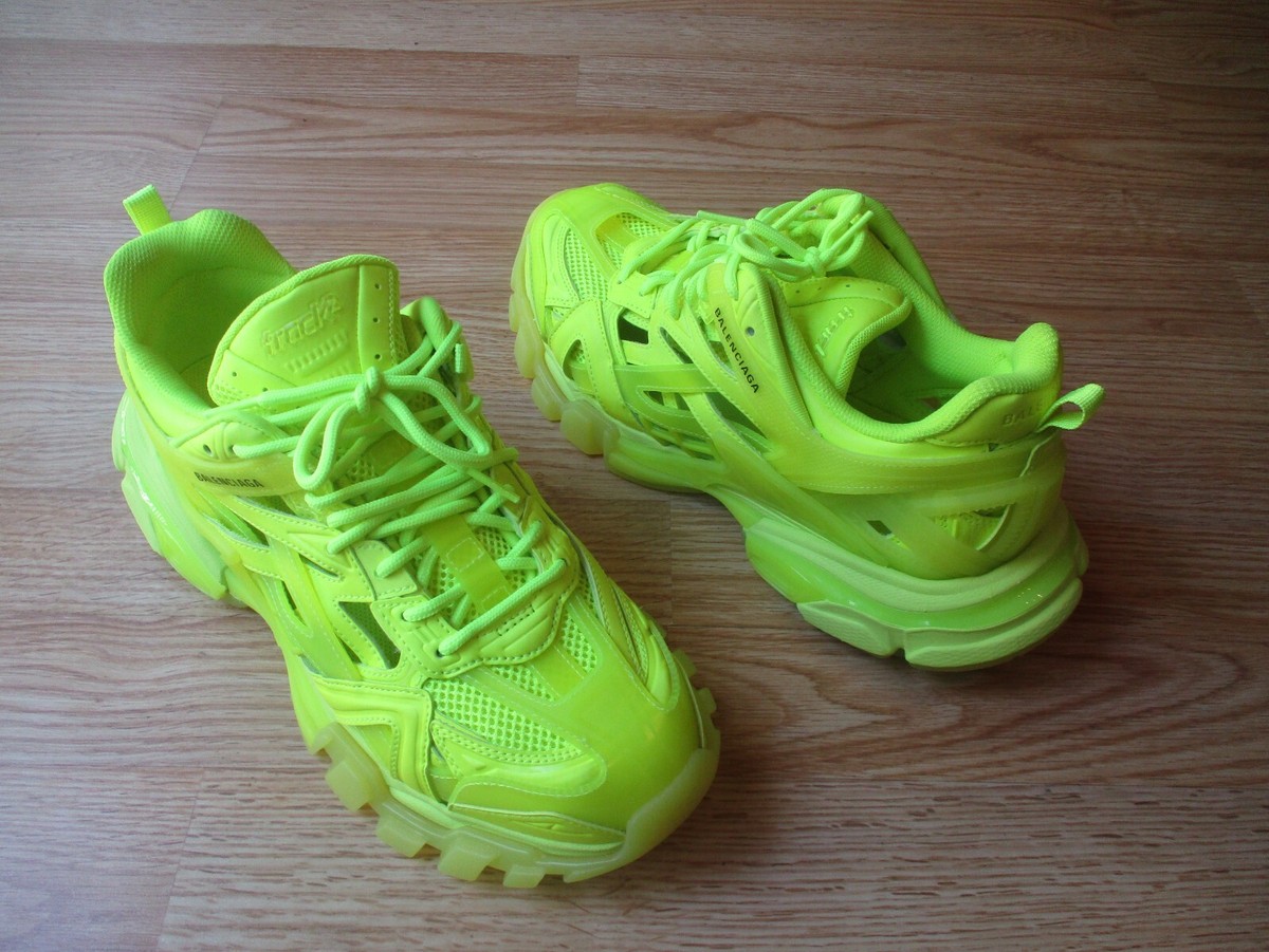 $1090 Balenciaga Track 2 Mens Sneakers Fluo Yellow 41 US 8 $1090 Balenciaga Track 2 Mens Sneakers Fluo Yellow 41 US 8
