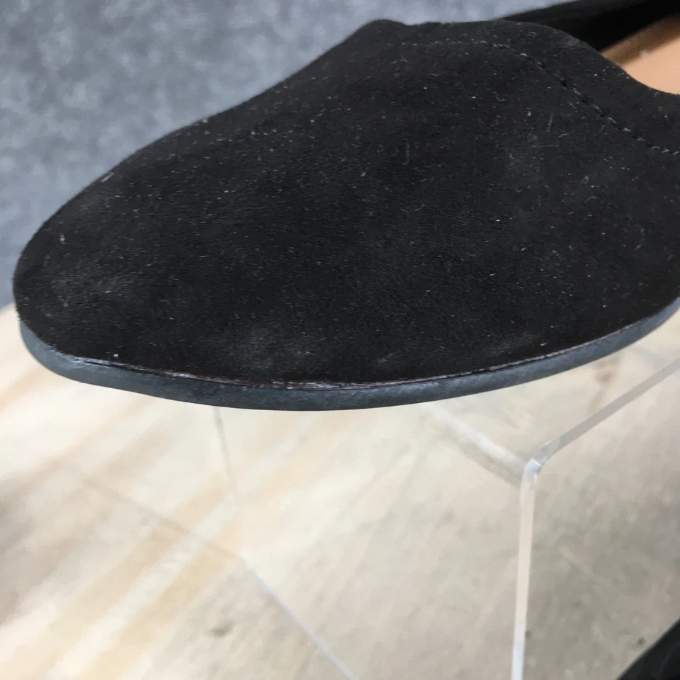 Zapatos de salón Brash para mujer 9,5 sin cordones negros imitación gamuza informales tacones bajos Foto 4 de 4