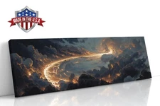 Infernal Horizon Abstract Canvas Print for Home Decor, Wall Decor Art Poster