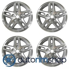 Jeep Grand Cherokee 1999-2004 16 Oem Wheels Rims Set Machined Silver