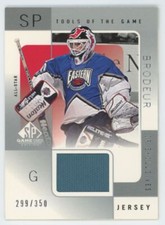 2000-01 SP Game Used Tools of the Exclusives 299/350 Martin Brodeur Jersey 1