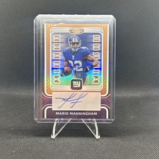 2024 Panini Certified Football Mario Manningham Mirror Bronze  Auto 12/99