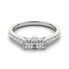 1.25 Ct Simulated Diamond Engagement Proposal Ring 14K Real White Gold Size 7