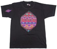 Hand Painted AZTEC Vintage T Shirt LARGE Screen Stars Made In USA single stitch