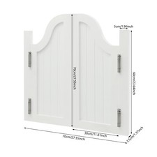 White Swing Solid Wood Door Elegant Pine Wood Partition Door for Shop Entrance