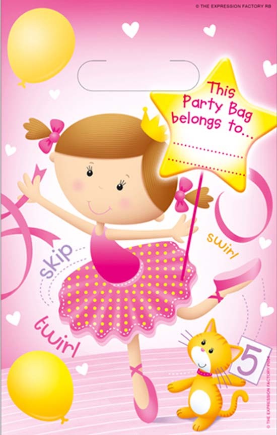 PRINCESS PARTY / LOOT BAGS NEW SEALED PACK OF 8