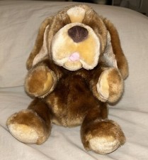 9" VTG Toys R Us Stuffed Animal Alley Dog Darby Tan Hand Puppet Plush Puppy Dog