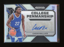 2023-24 Panini Prizm Draft CASON WALLACE College Penmanship AUTO Silver Prizm RC