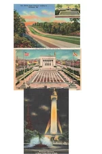 Lot of 3 Baltimore MD PCs Ritchie Highway, War Memorial & Washington Monument 