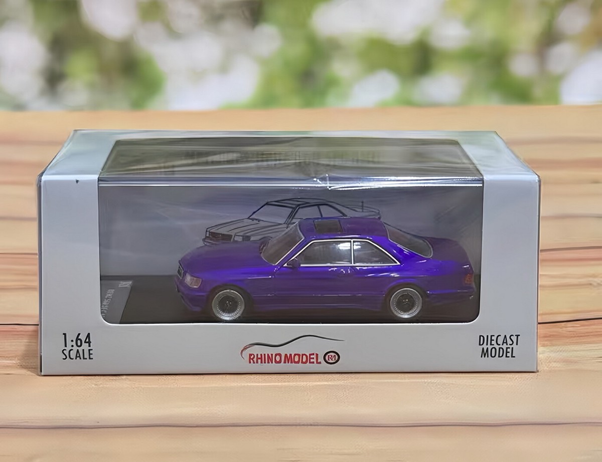 RM 1/64 Scale Mercedes-Benz 560 SEC AMG Purple Diecast Car Model